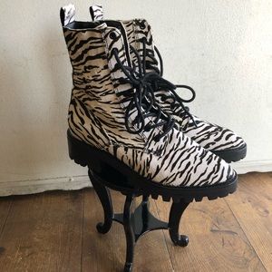 Zebra print boots